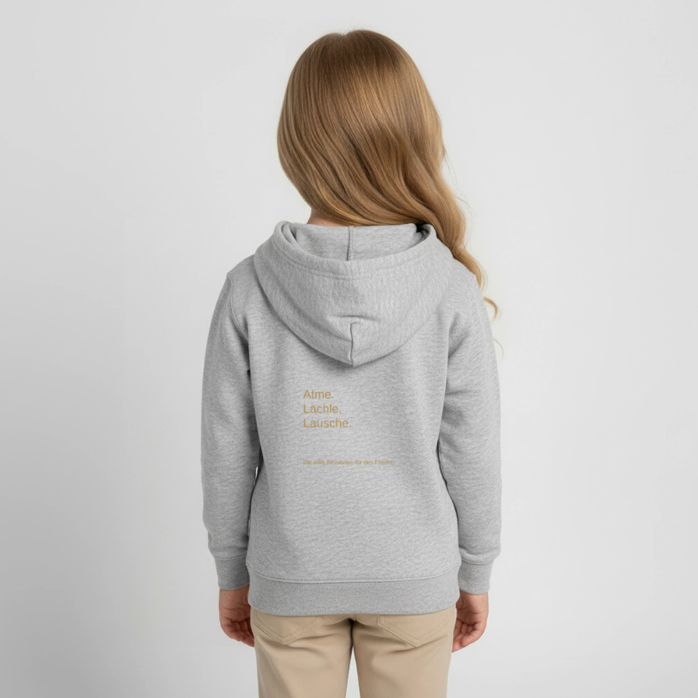 Kinder Organic Hoodie Mini Cruiser "Monade" - Grau meliert