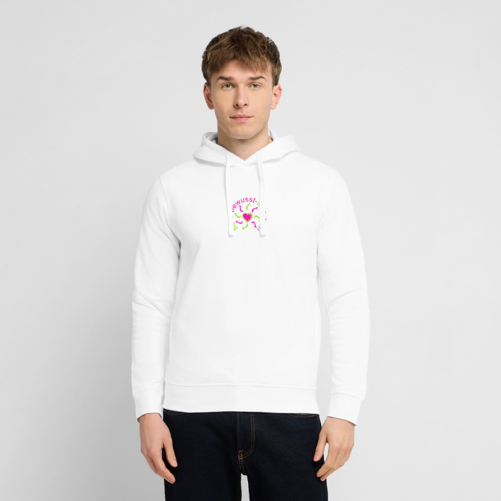 Unisex Bio-Hoodie Herz-bewusst-sein - Weiß