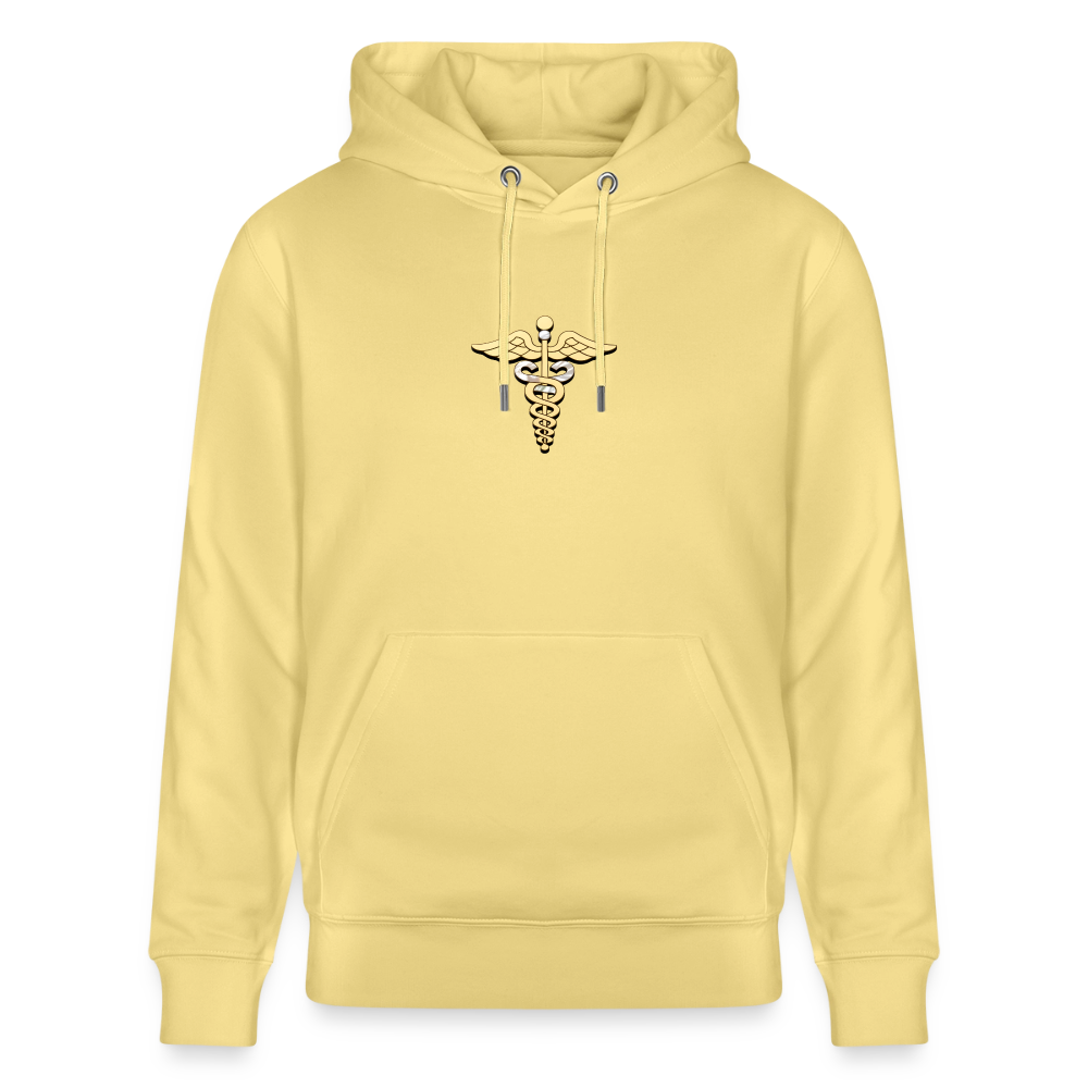 Unisex Bio-Hoodie "Merkurstab - Schutz" - Gelb Viva 