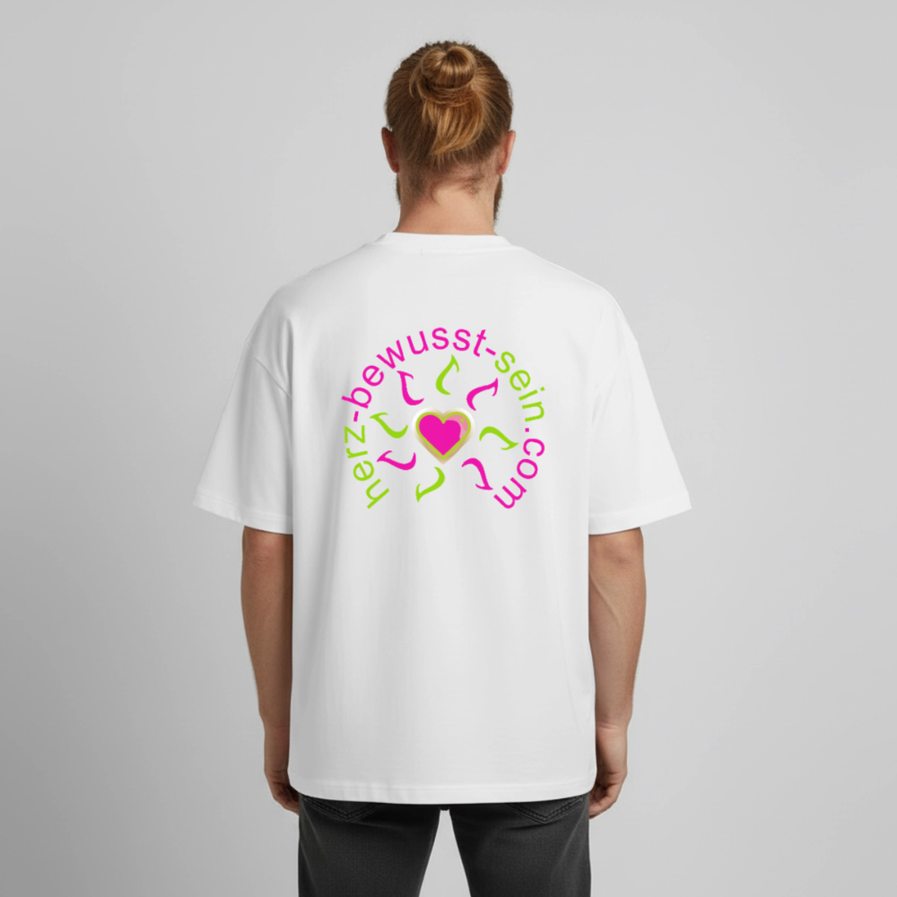 Heavyweight Unisex Organic T-Shirt Herz-bewusst-sein - Weiß