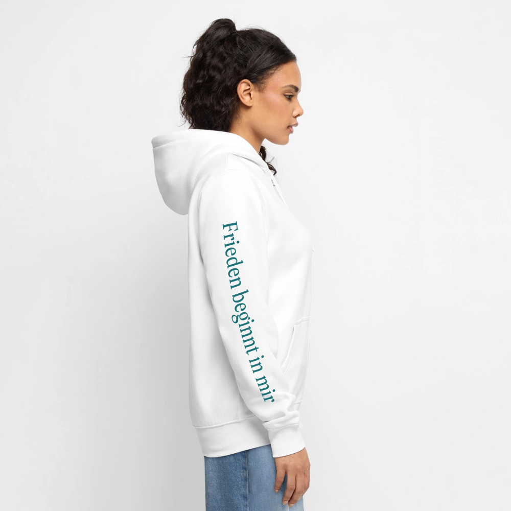 Unisex  Premium Kapuzenjacke HO’OPONOPONO - Weiß