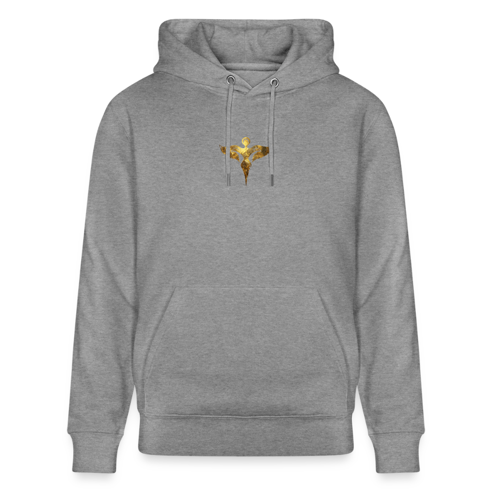 Unisex Bio-Hoodie hochwertig " Gaia" - Hellgrau marmoriert