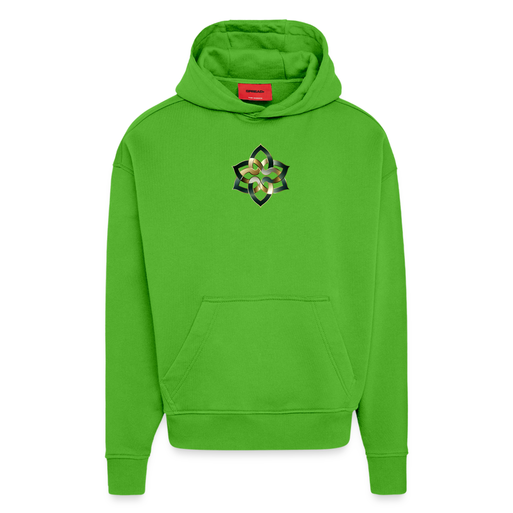 chiSign Quantenheilsymbol  Hilfreiche Freunde & Mentoren Heavyweight Oversized Organic Hoodie Made in EU - Apple Neon