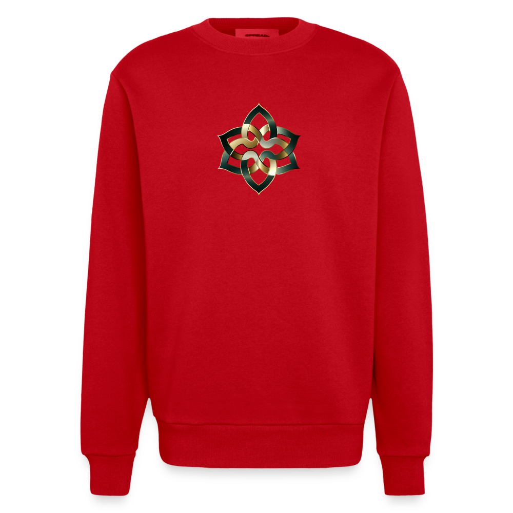 chiSign Quantenheilsymbol Hilfreiche Freunde & Mentoren Heavyweight Oversized Organic Crew Neck Made in EU - Rot