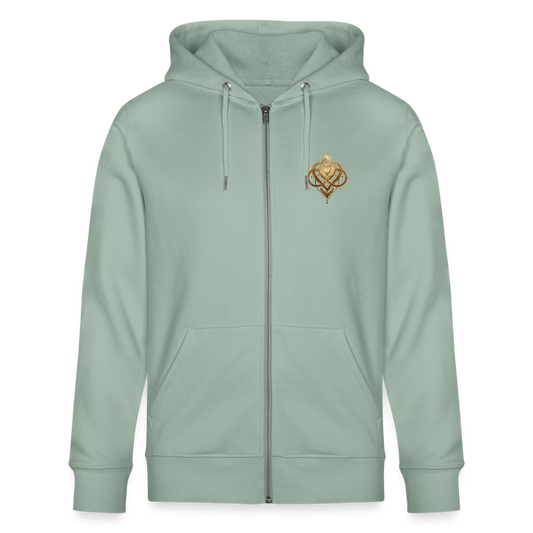 ORI A DÉA – Kapuzenjacke „Agape“  Unisex Bio-Kapuzenjacke - Helles Graugrün