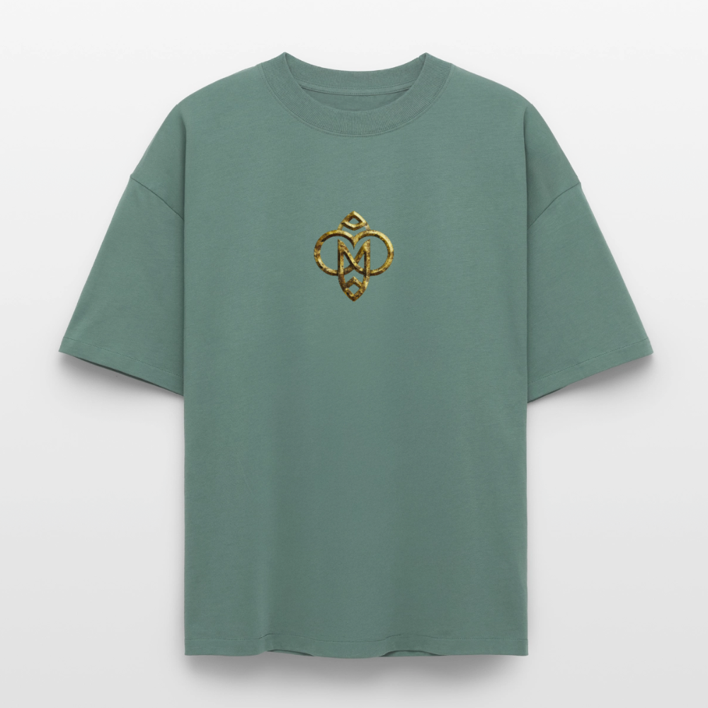 Heavyweight Unisex Bio T-Shirt "Höchste Monade" - Grüner Bucht