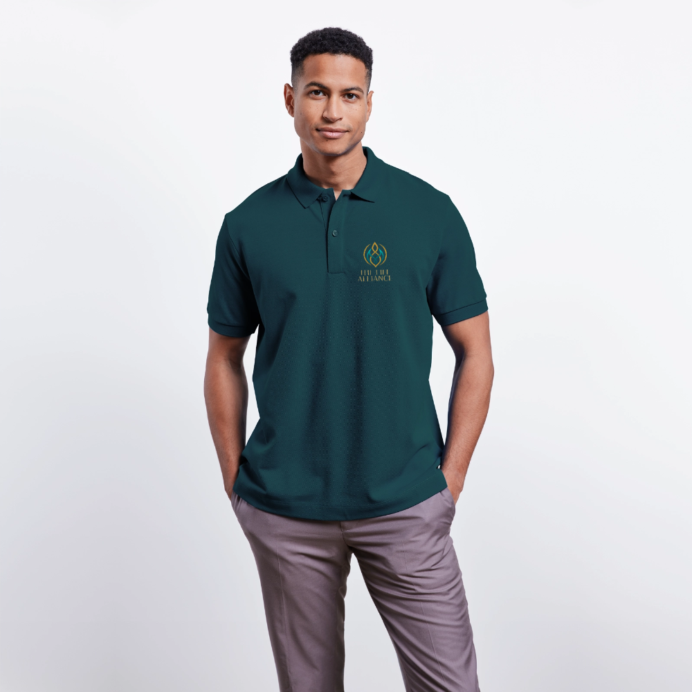 Unisex Bio-Poloshirt THE LIFE ALLIANCE - Dunkles Petrol