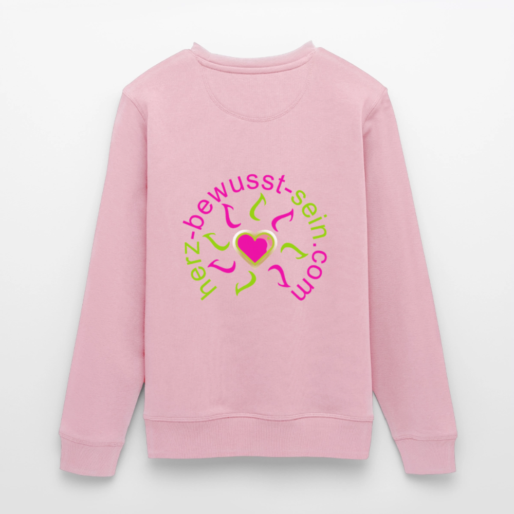 Unisex Bio-Sweatshirt Herz-bewusst-sein - Hellrosa