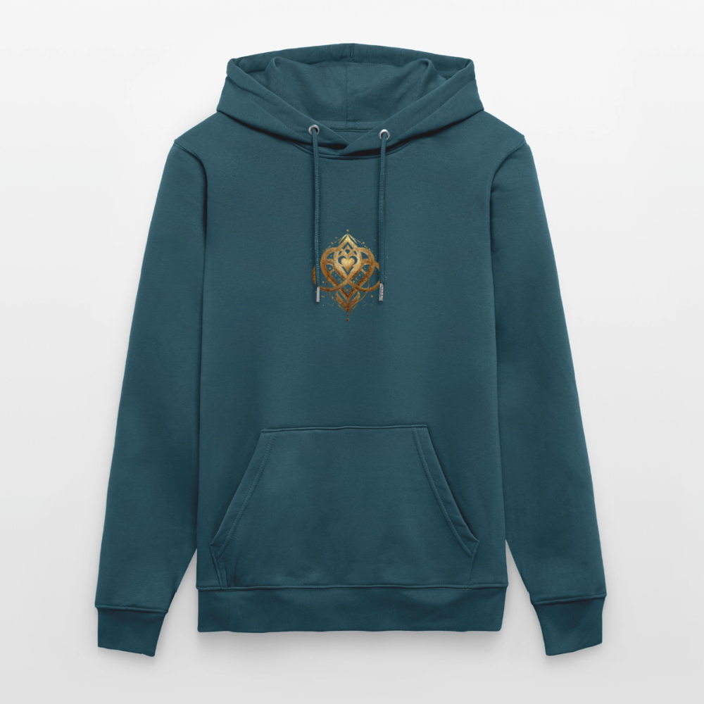 Unisex Bio-Hoodie "Agape" - Dunkles Petrol
