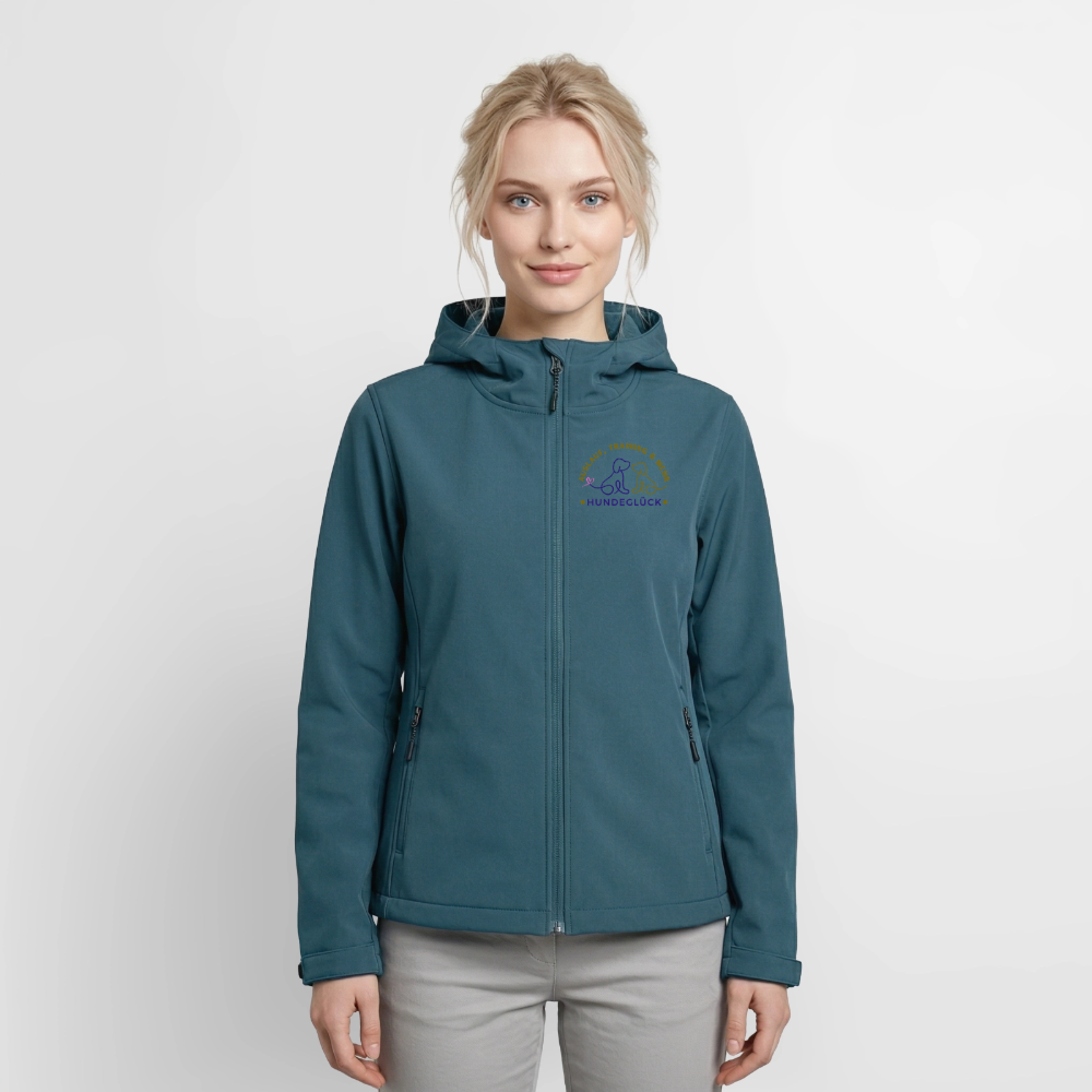 Hundeglück Frauen Recycelte Softshelljacke von Stanley/Stella - Dunkles Petrol