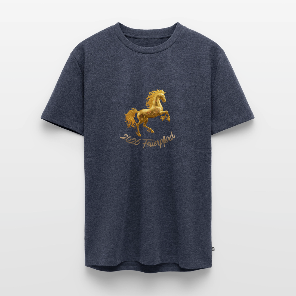 Feuerpferd Bio Männer Premium T-Shirt - Jeansblau 