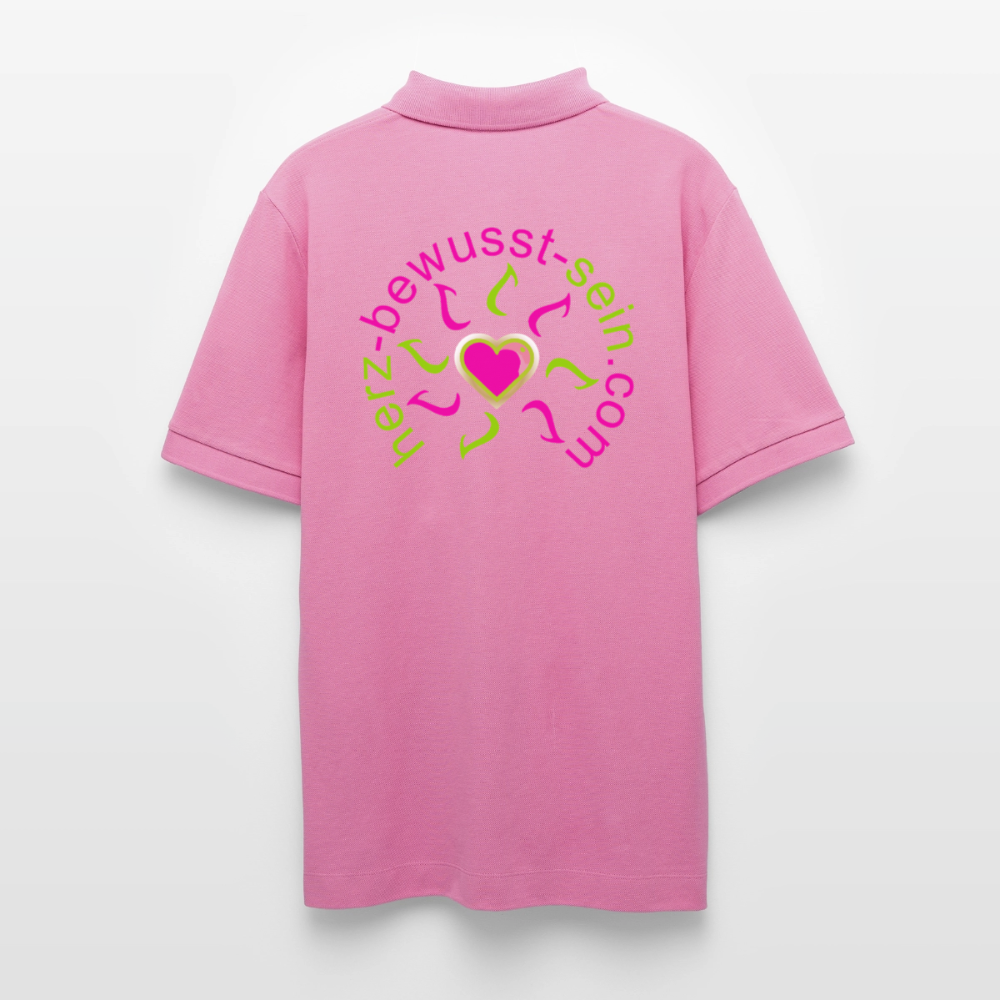 Unisex Bio-Poloshirt Herz-bewusst-sein - Blasenrosa