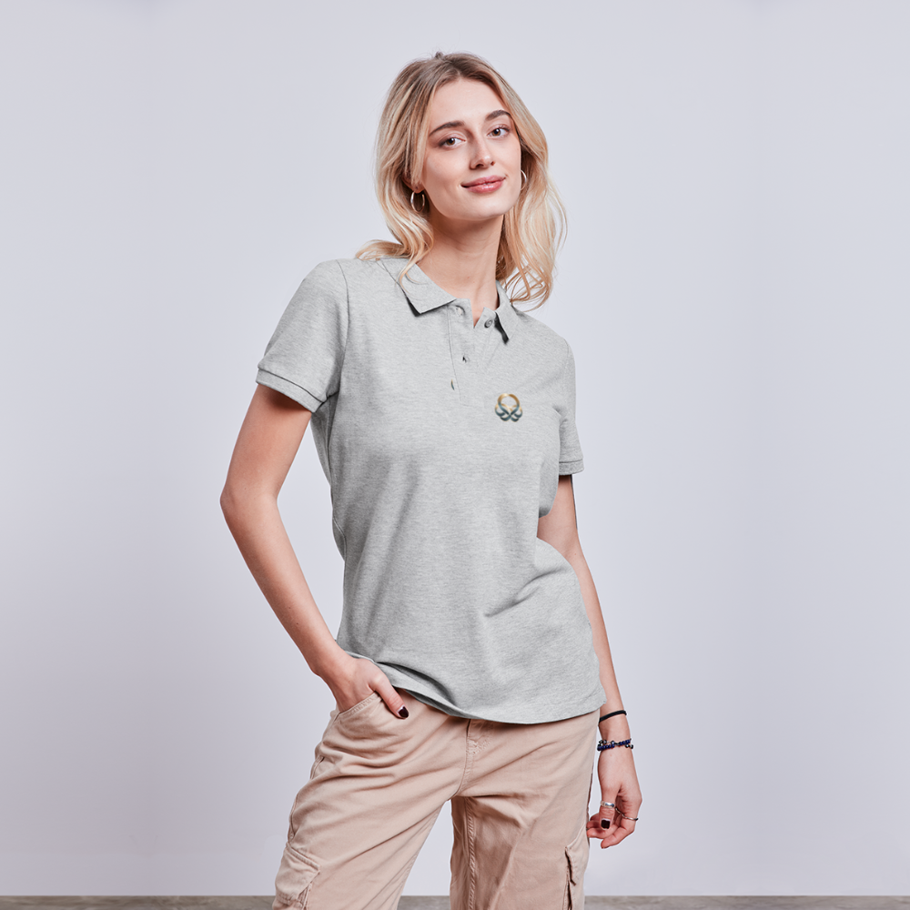 chiSign Stanley/Stella Frauen Bio-Poloshirt ELLISER - Grau meliert