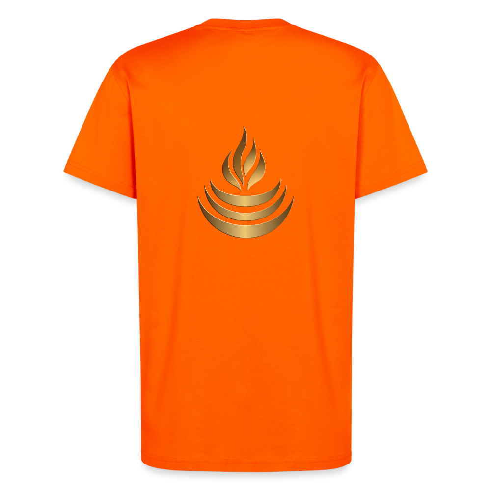 chiSign Quantenheilsymbol  "Reichtum & Erfolg"  Druck VS / RS Organic Relaxed T-Shirt Made in EU - SUNSET ORANGE