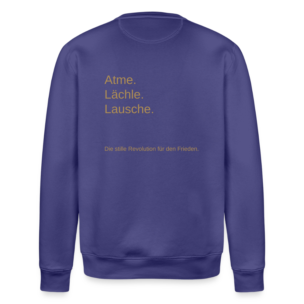 Unisex Bio-Sweatshirt "Atme Lächle Lausche" - Dämmerung