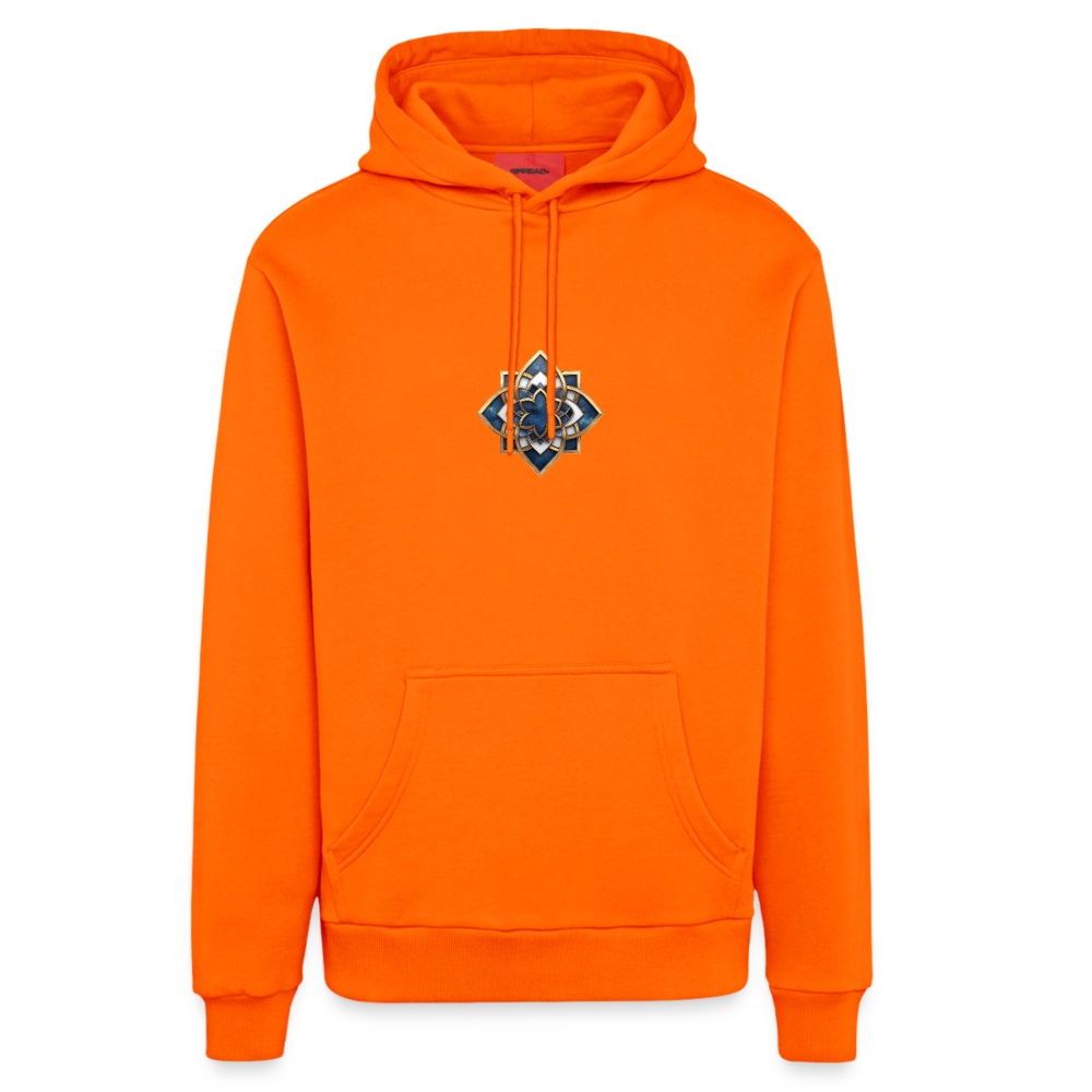 chiSign Quantenheilsymbol Weisheit & Integrität Organic Relaxed Hoodie Made in EU - SUNSET ORANGE