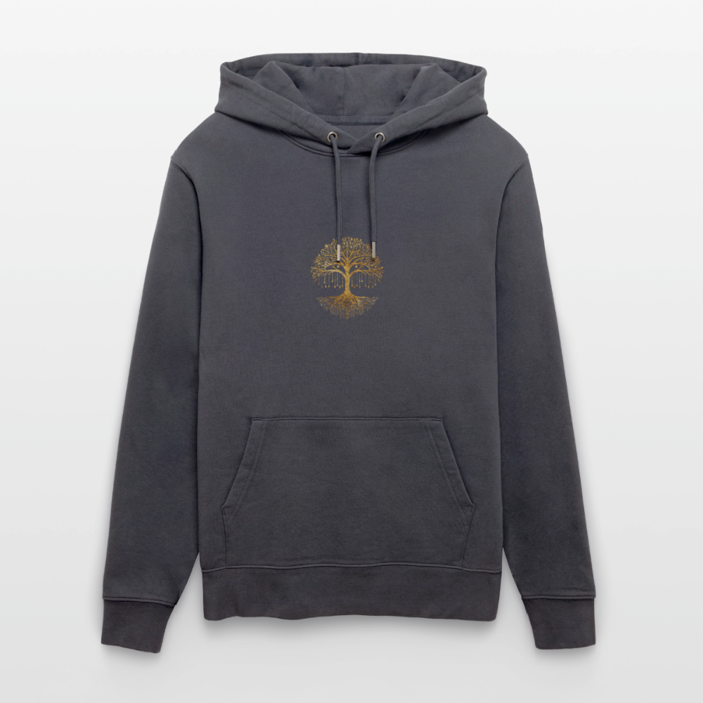 Unisex Bio-Hoodie "Weltenbaum" - Indigoblau