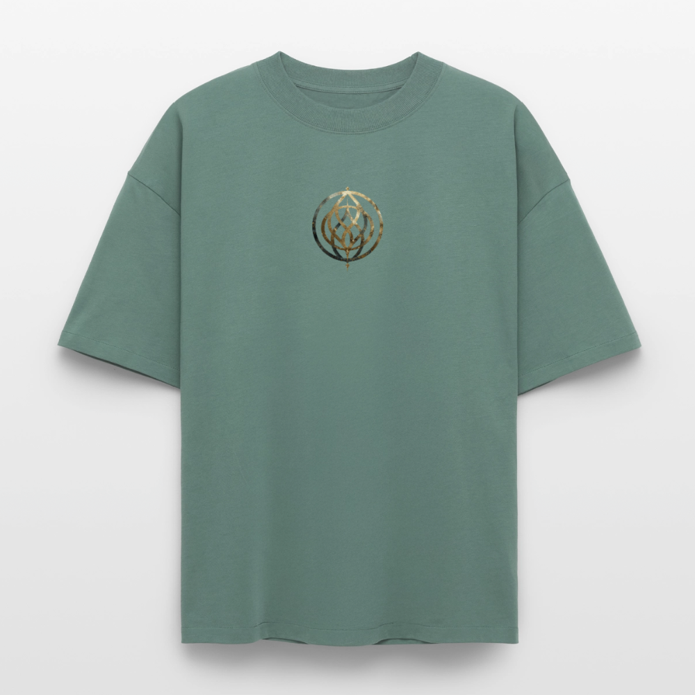 Heavyweight Unisex Bio T-Shirt „Pax Interna“ – der innere Frieden" - Grüner Bucht