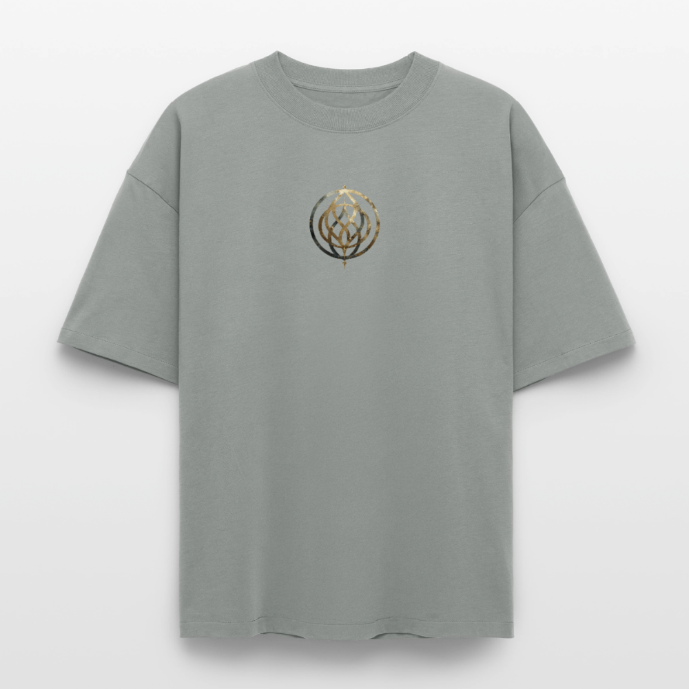 Heavyweight Unisex Bio T-Shirt „Pax Interna“ – der innere Frieden" - Nebelgrau