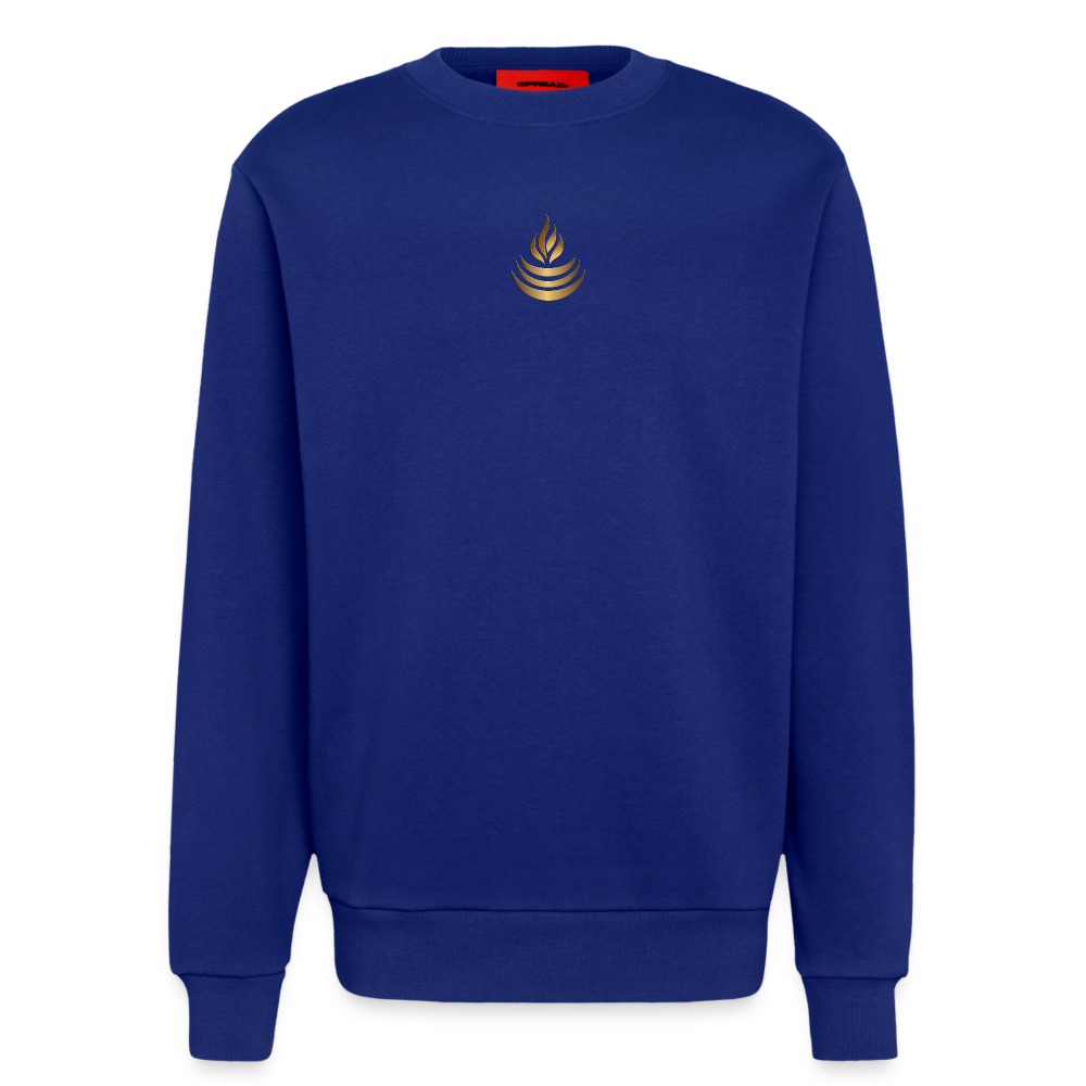 chiSign Quantenheilsymbol "Reichtum & Erfolg"  Druck VS/RS  Organic Relaxed Crew Neck Made in EU - Iconic Blue