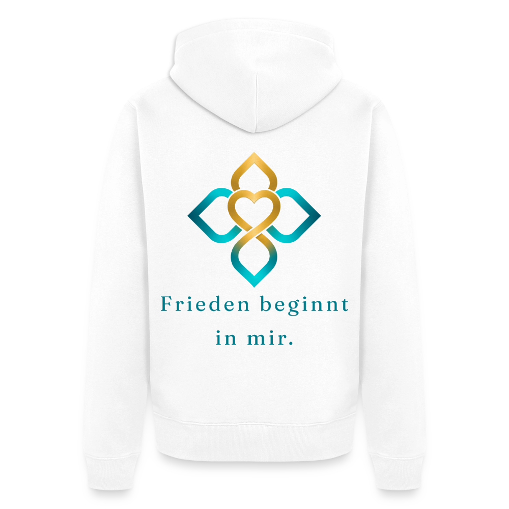 Unisex  Premium Kapuzenjacke HO’OPONOPONO - Weiß