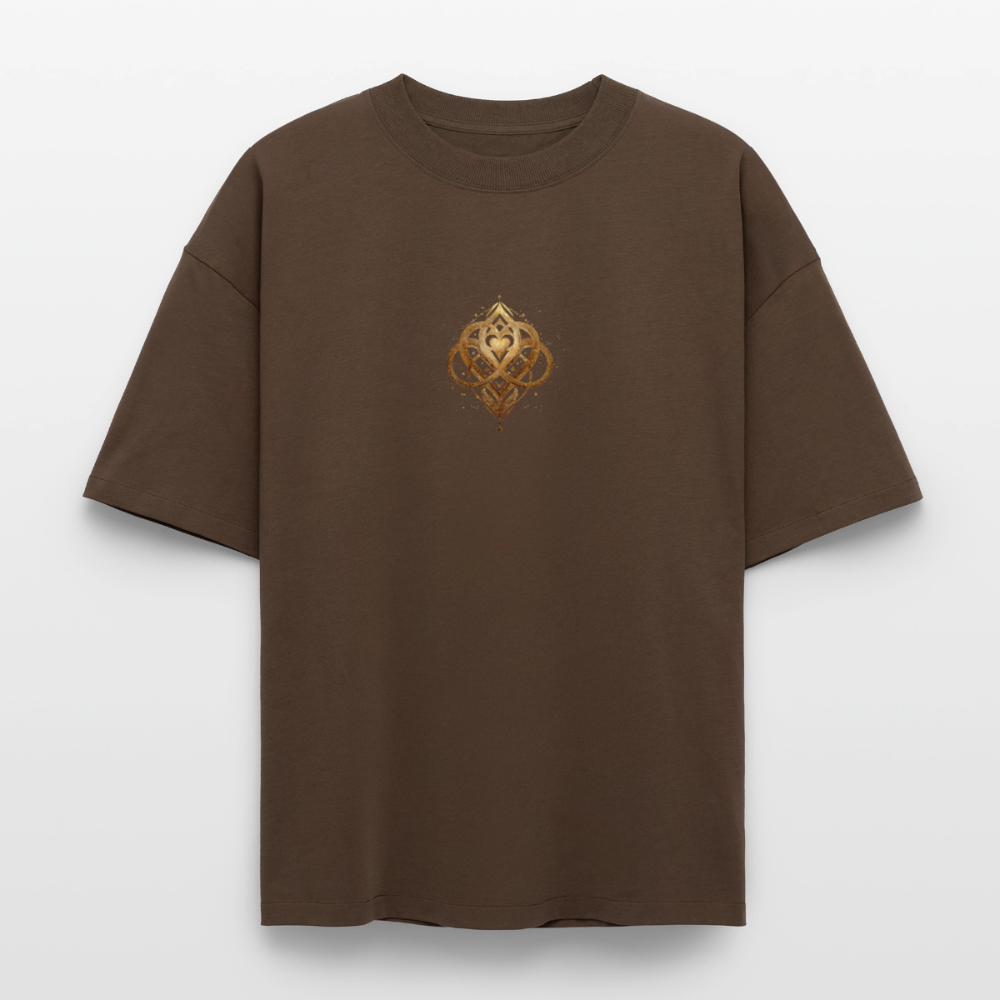 Heavyweight Unisex Bio T-Shirt "Agape" - Dunkelbraun
