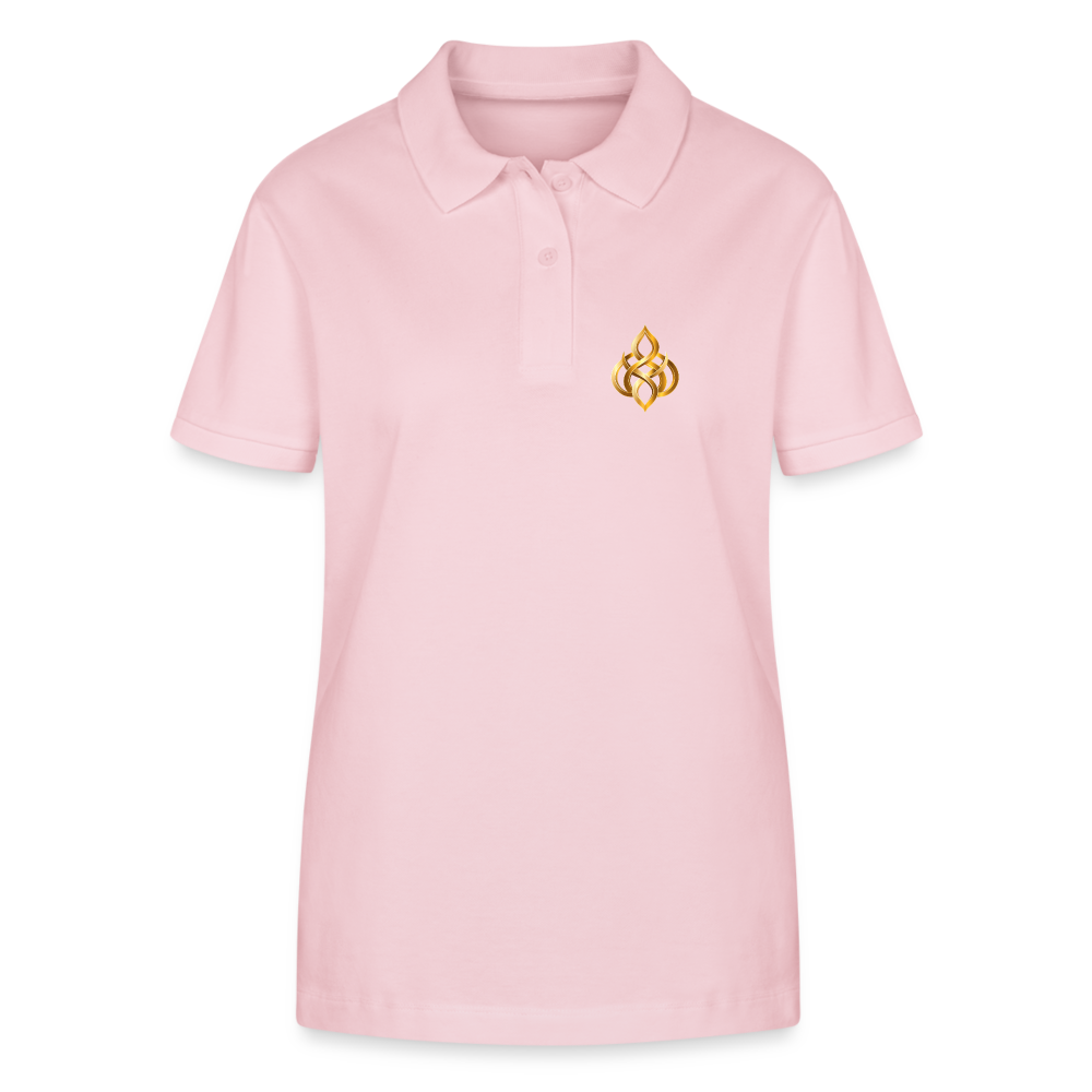 chiSign Quantenheilsymbol Zentrum und Ausgeglichenheit Stanley/Stella Frauen Bio-Poloshirt ELLISER - Hellrosa