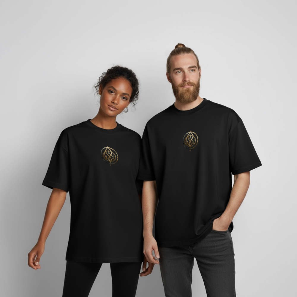 Heavyweight Unisex Bio T-Shirt „Pax Interna“ – der innere Frieden" - Schwarz