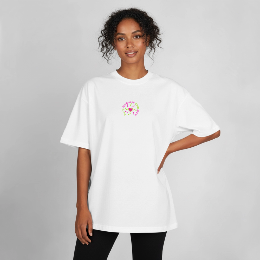 Heavyweight Unisex Organic T-Shirt Herz-bewusst-sein - Weiß