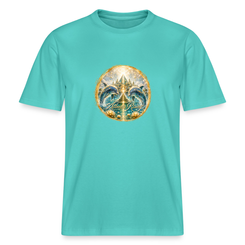 Unisex Organic T-Shirt Atlantis Rising - Poolblau