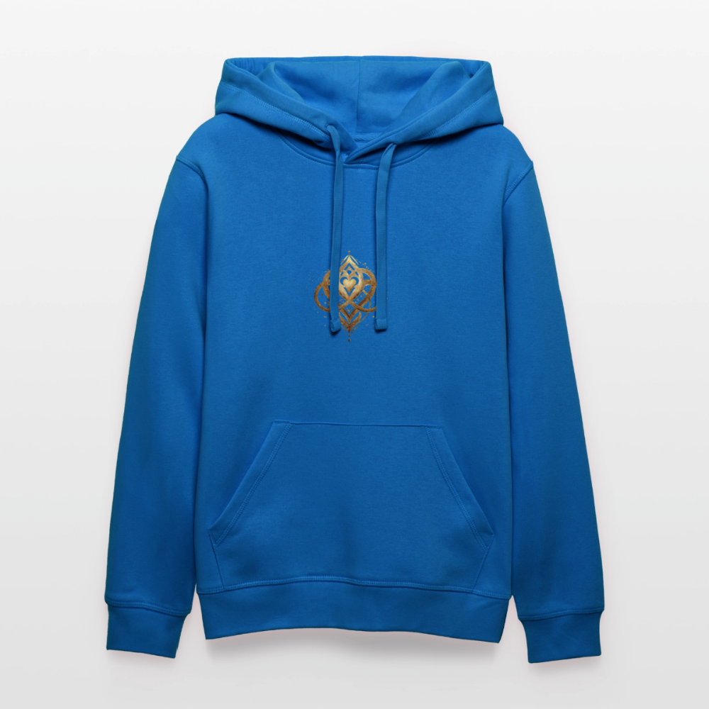 Unisex Bio-Hoodie "Agape" Druck vorne & hinten - Königsblau