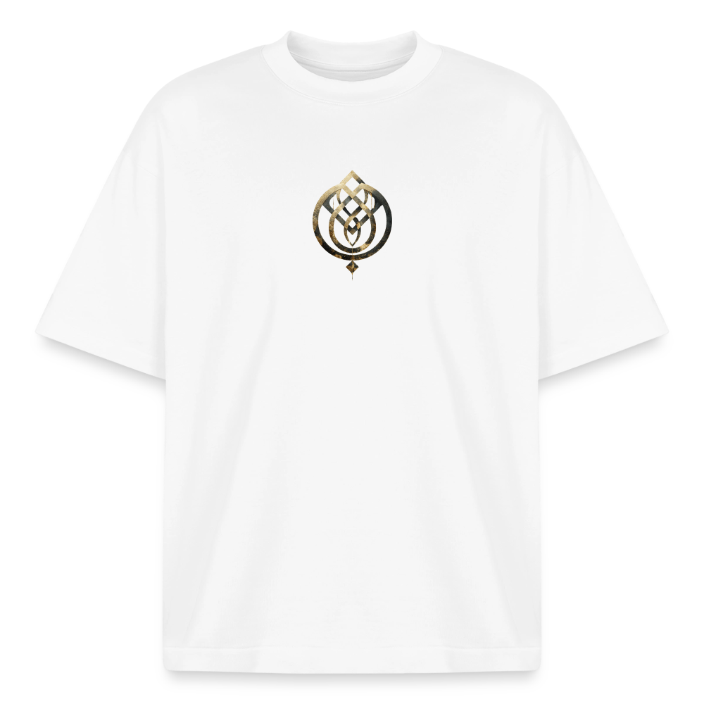 Heavyweight Unisex BioT-Shirt "Anima Soluta" vorne & hinten bedruckt - Weiß