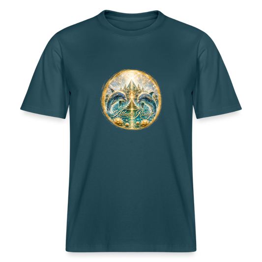 Unisex Organic T-Shirt Atlantis Rising - Dunkles Petrol