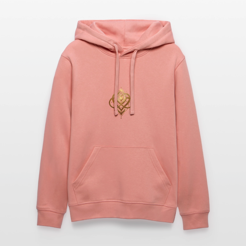 Unisex Bio-Hoodie "Agape" Druck vorne & hinten - Altrosa
