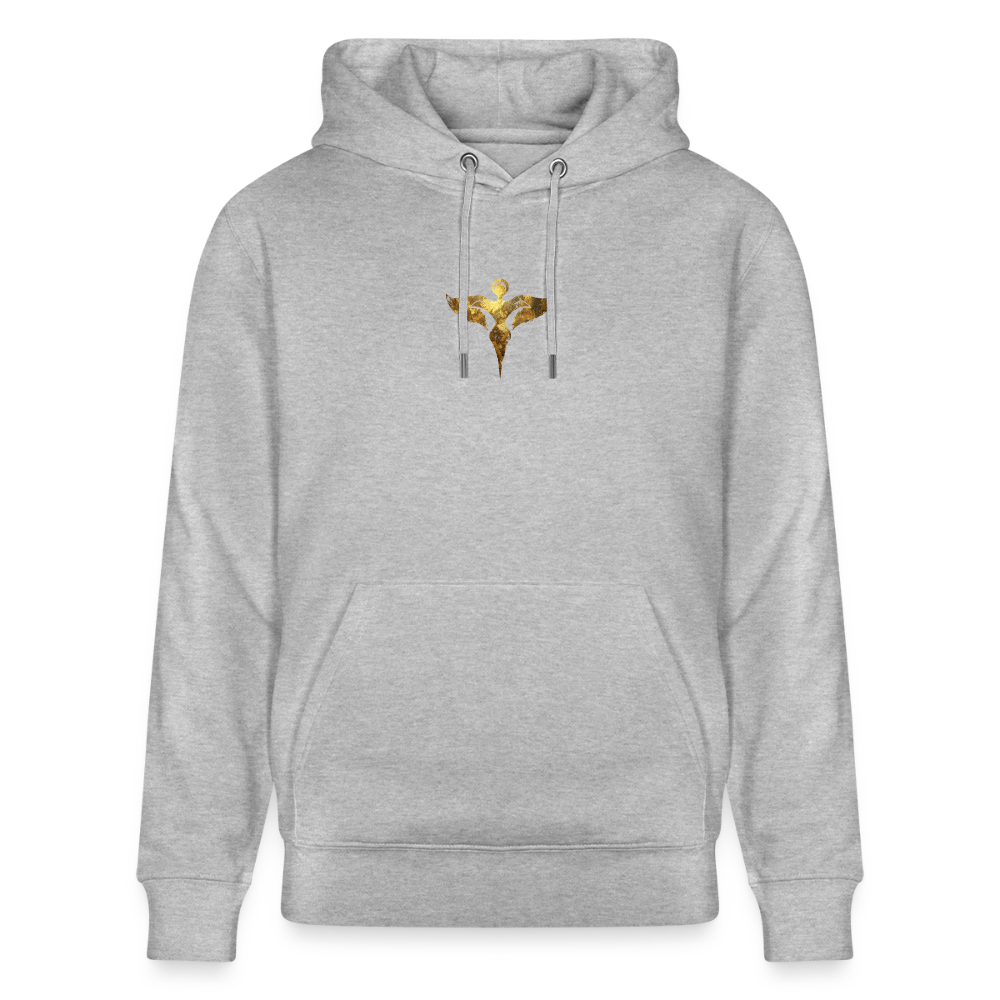Unisex Bio-Hoodie hochwertig " Gaia" - Grau meliert