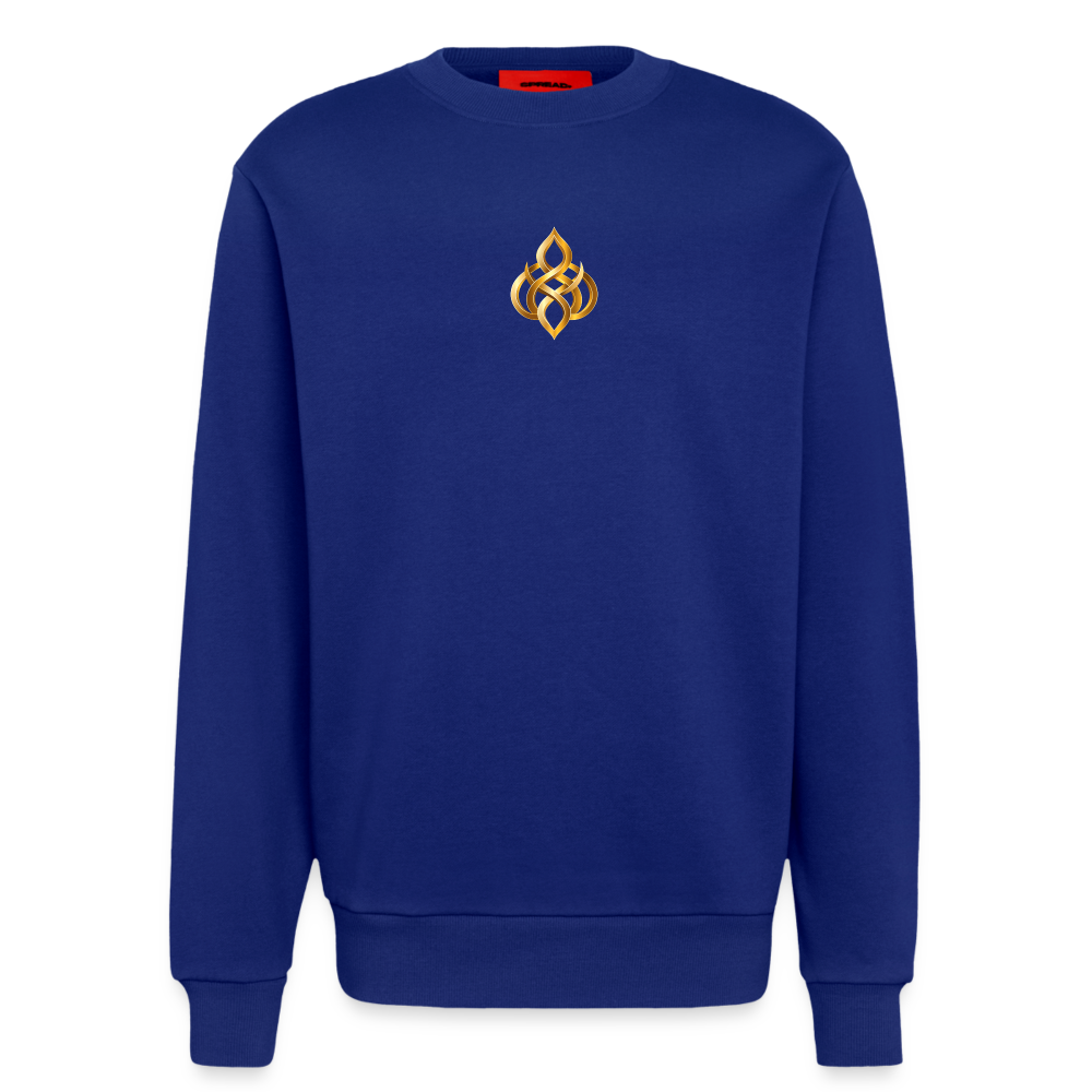 chiSign Quantenheilsymbol Zentrum und Ausgeglichenheit Organic Relaxed Crew Neck Made in EU - Iconic Blue