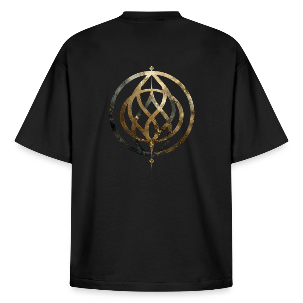 Heavyweight Unisex Bio T-Shirt „Pax Interna“ – der innere Frieden" - Schwarz