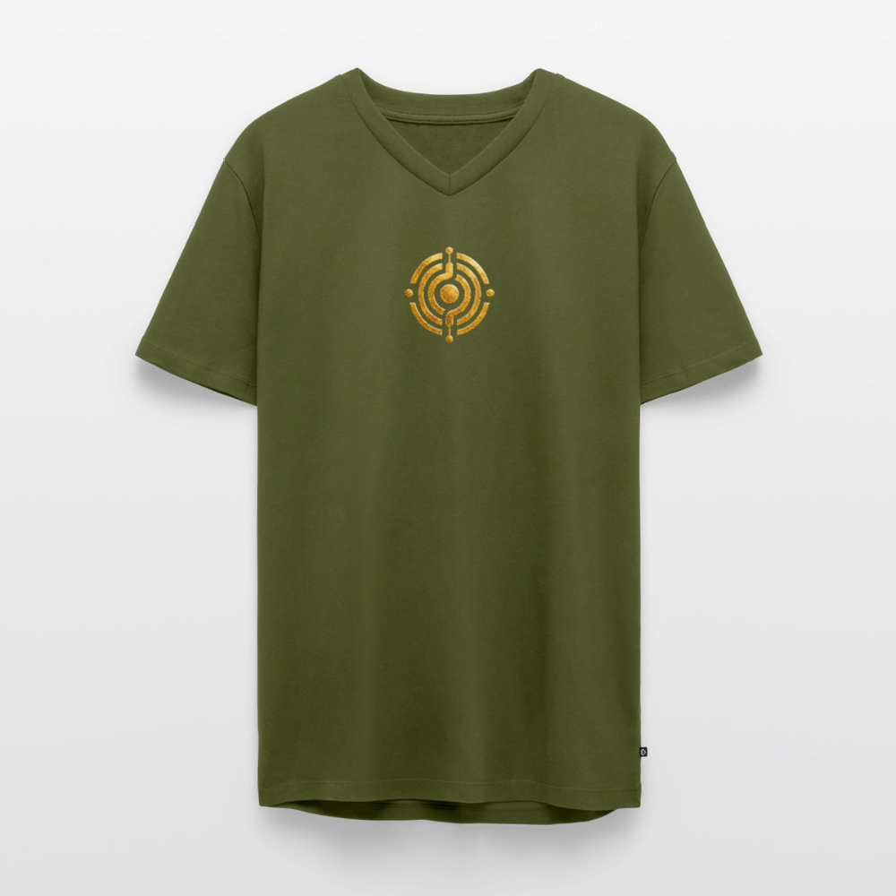 Männer Bio-T-Shirt mit V-Ausschnitt von Stanley & Stella - Khaki
