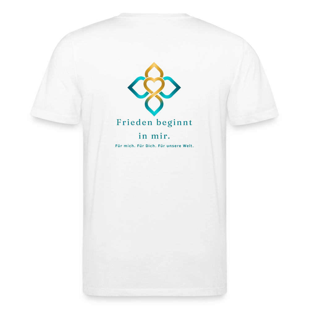 Unisex Bio-T-Shirt FRIEDEN BEGINNT IN MIR. - Weiß