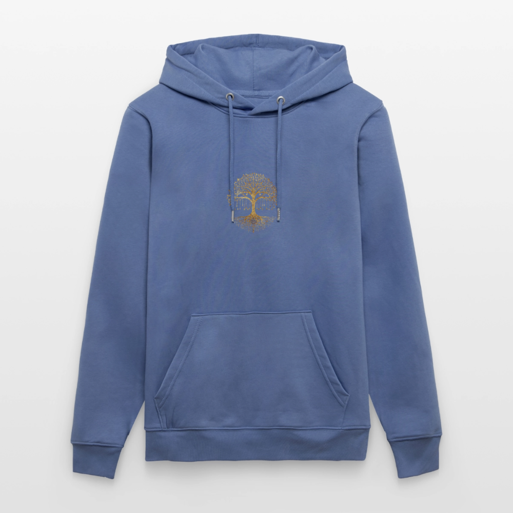 Unisex Bio-Hoodie "Weltenbaum" - Blau