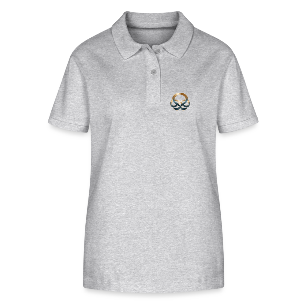 chiSign Stanley/Stella Frauen Bio-Poloshirt ELLISER - Grau meliert