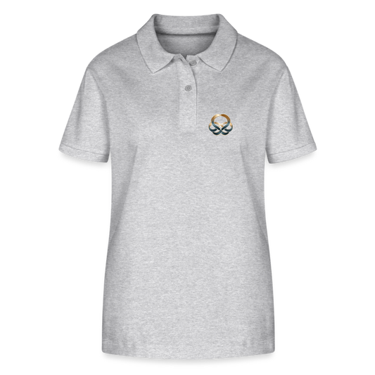 chiSign Stanley/Stella Frauen Bio-Poloshirt ELLISER - Grau meliert