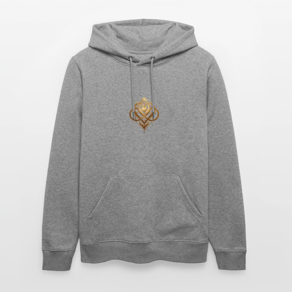 Unisex Bio-Hoodie "Agape" - Hellgrau marmoriert