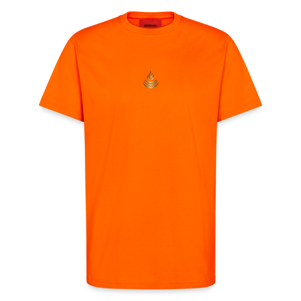 chiSign Quantenheilsymbol  "Reichtum & Erfolg"  Druck VS / RS Organic Relaxed T-Shirt Made in EU - SUNSET ORANGE