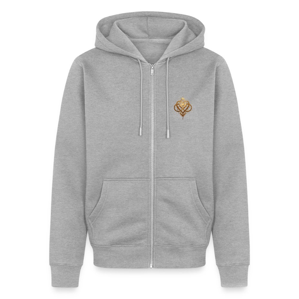 Männer Premium Kapuzenjacke „Agape“ - Grau meliert