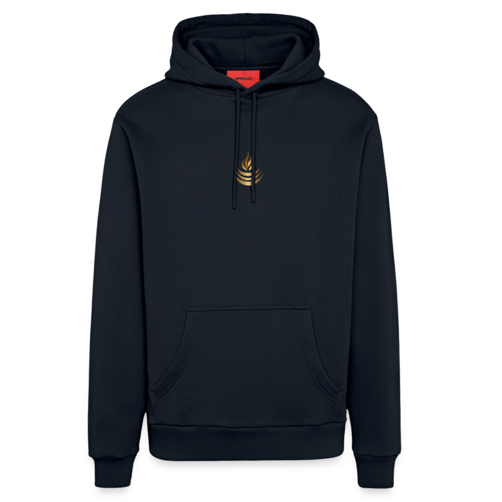 chiSign Quantenheilsymbol "Reichtum & Erfolg"  Druck VS/RS  Organic Relaxed Hoodie Made in EU - DARK NAVY