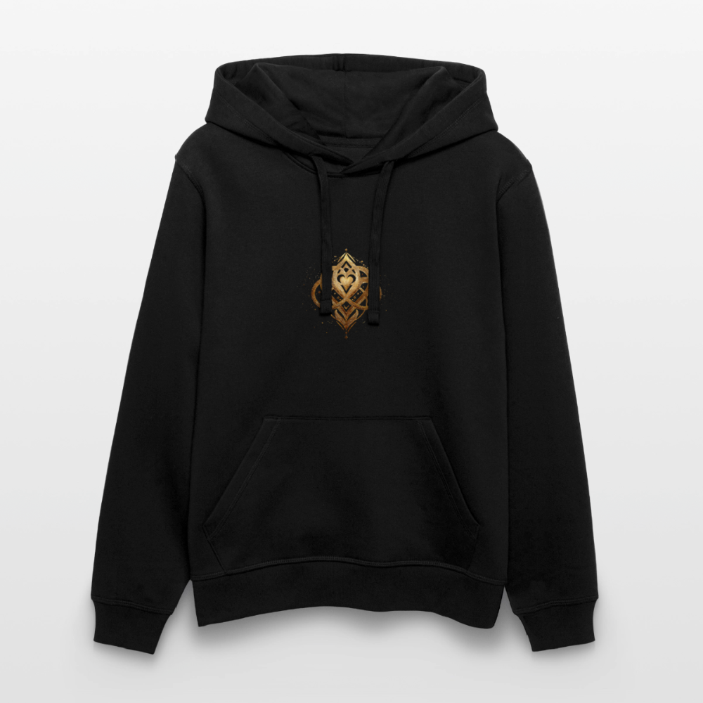 Unisex Bio-Hoodie "Agape" Druck vorne & hinten - Schwarz