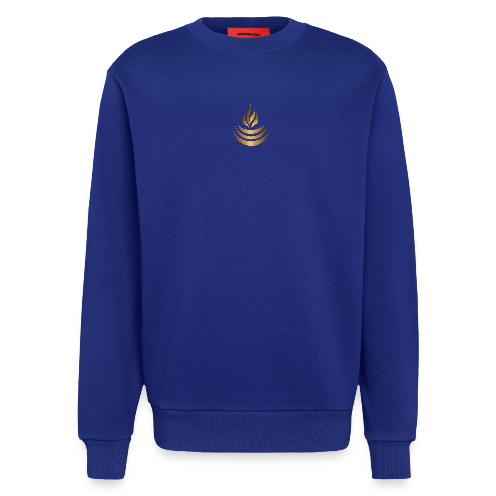 chiSign Quantenheilsymbol   "Reichtum & Erfolg"  Druck klein VS Heavyweight Oversized Organic Crew Neck Made in EU - Iconic Blue