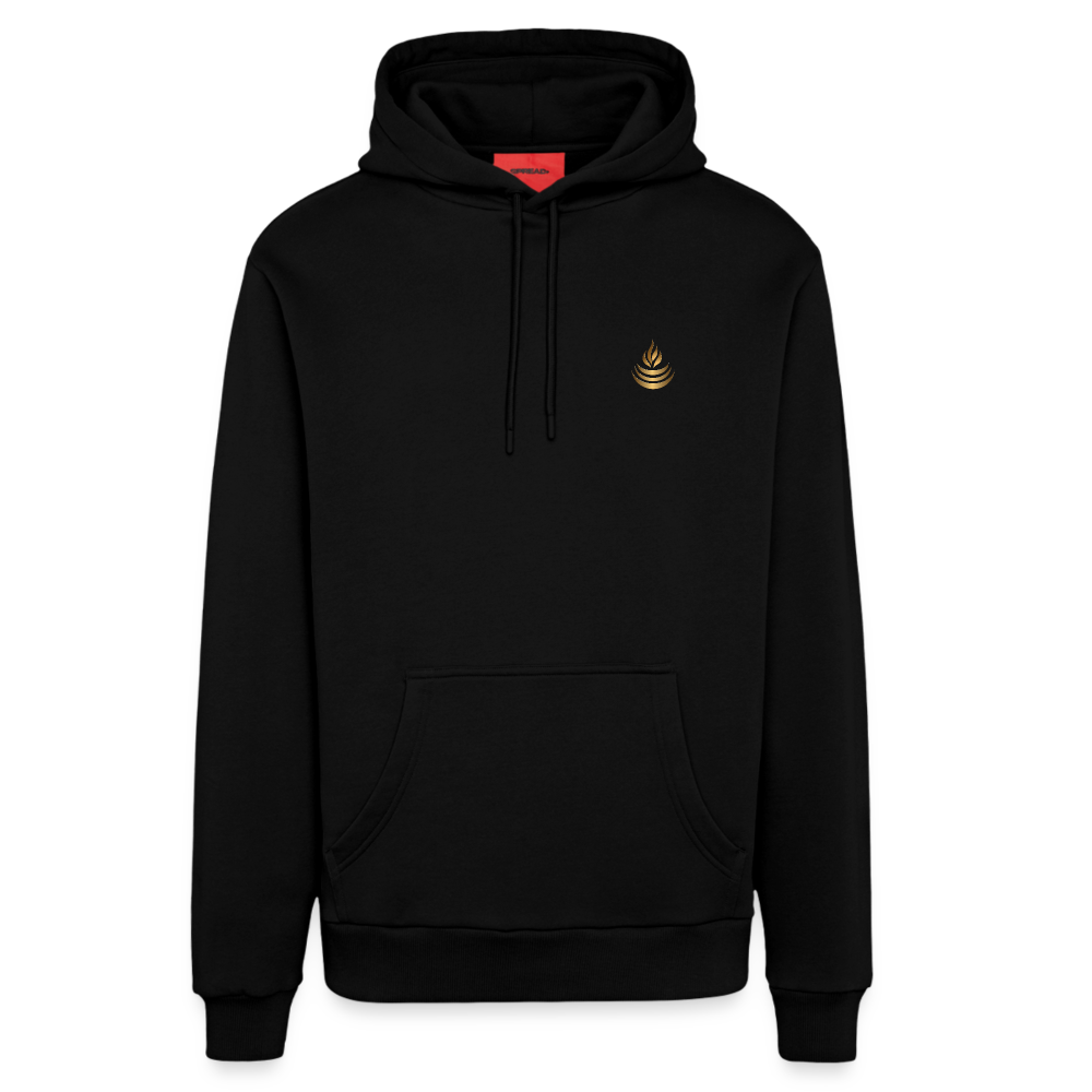 Organic Relaxed Hoodie Made in EU - SOLID BLACK