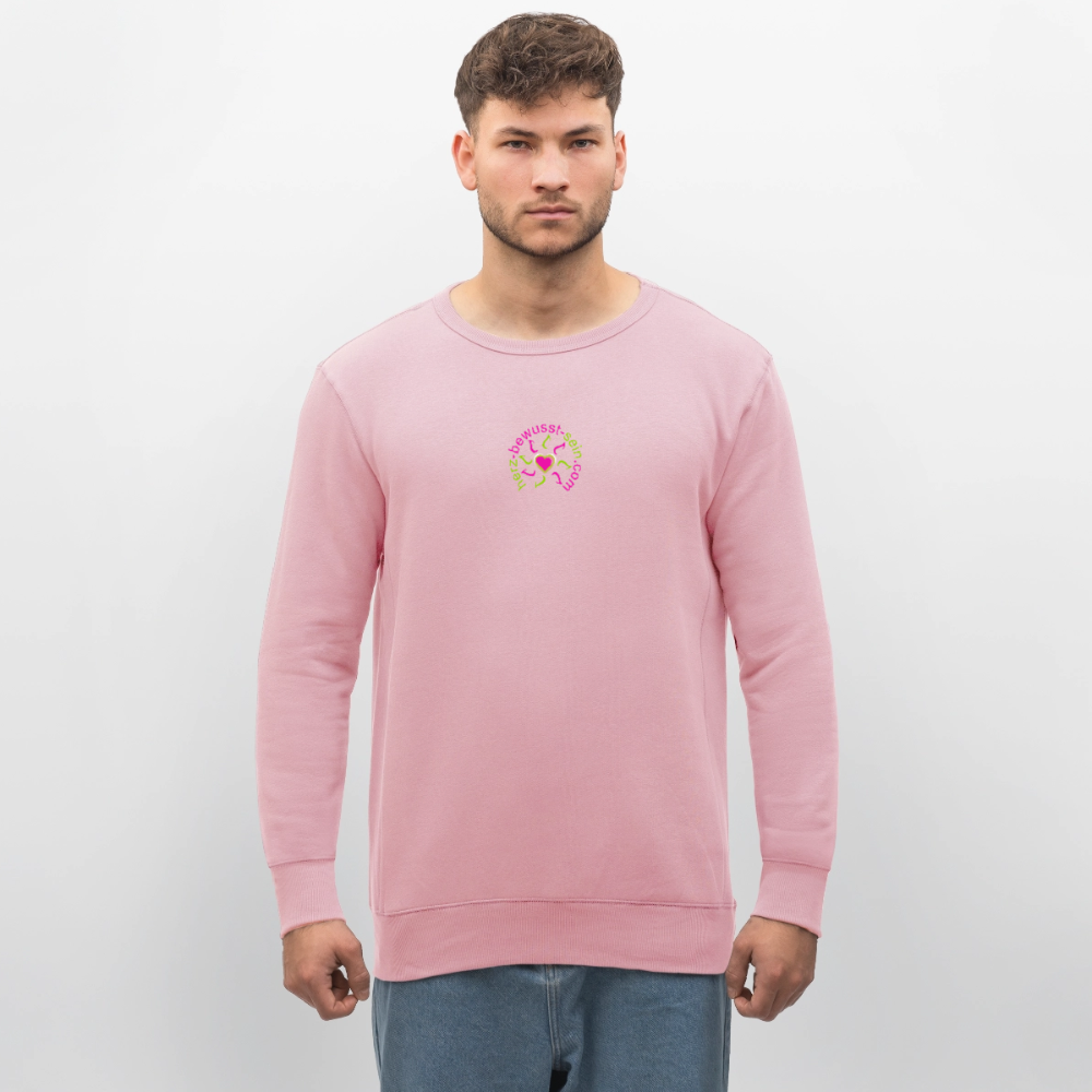 Unisex Bio-Sweatshirt Herz-bewusst-sein - Hellrosa